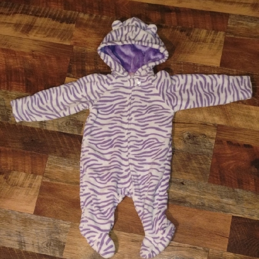 6-9 Month Thick Fleece Baby Zip One Piece